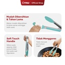 Cypruz Utensil Gagang Stainless Kepala Silicone Tongs