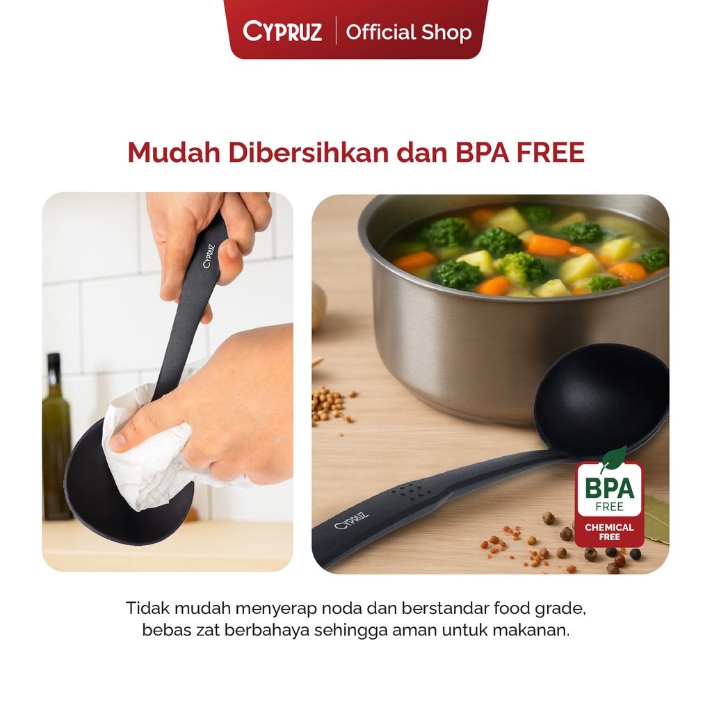 Cypruz Utensil All Black Series: Serving Spoon FULL 24/144X1