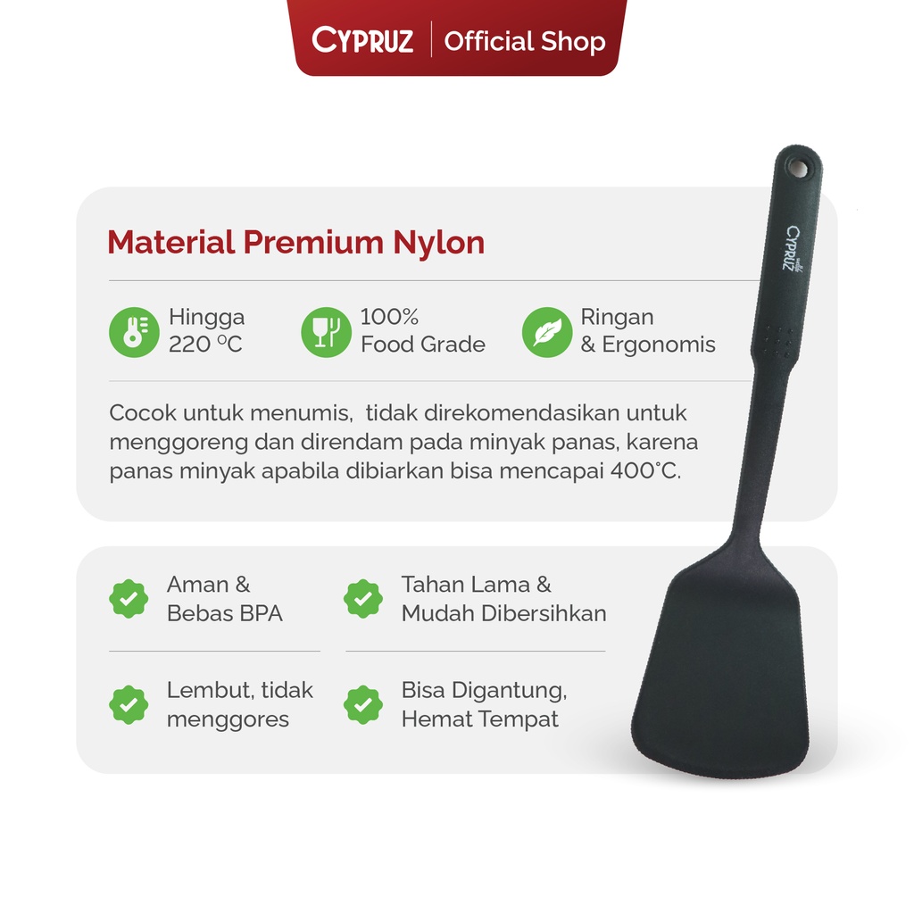 Cypruz Utensil All Black Series: Serving Spoon FULL 24/144X1