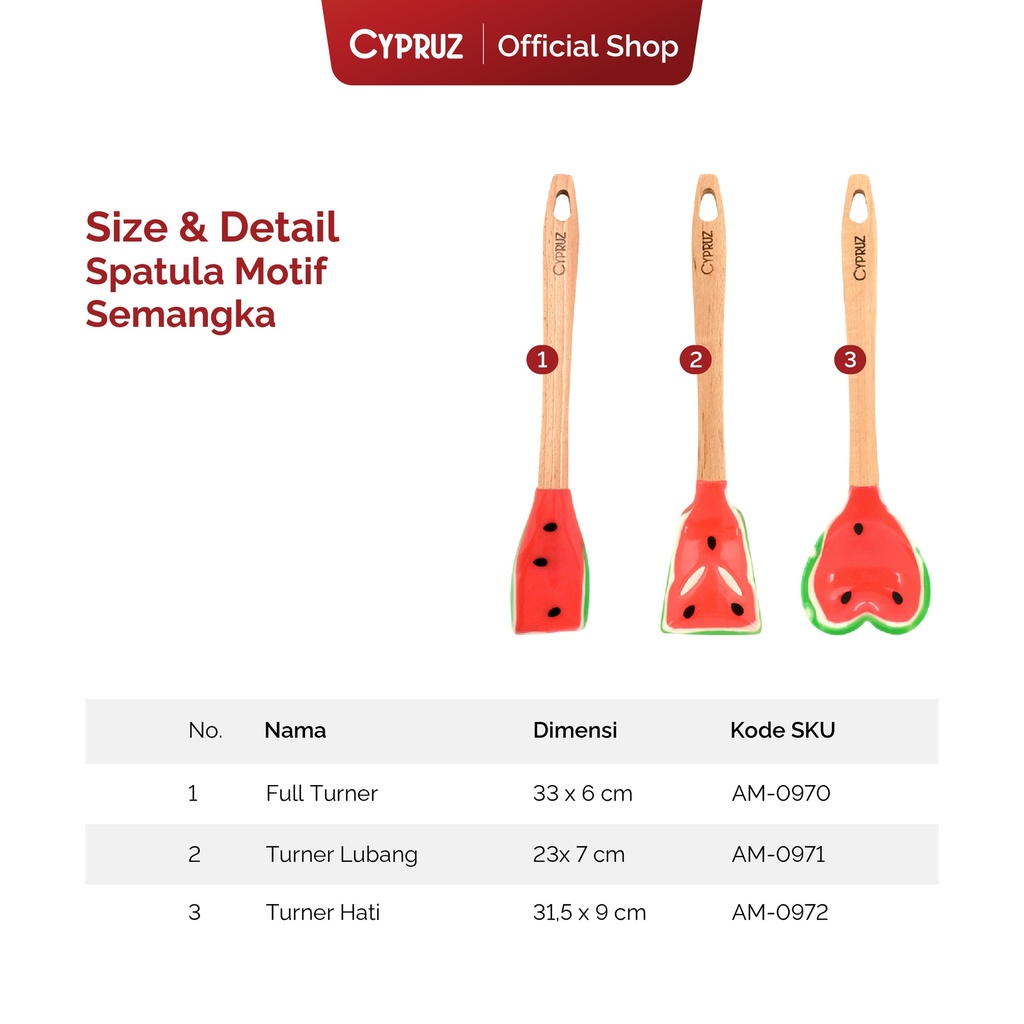 Cypruz Utensil Semangka Series: Sendok Serving Full 12/96X1