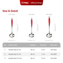Cypruz Utensil Red Handle Series Ladle Full