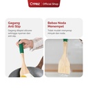 Cypruz Wood Utensil Series Gagang Silicone Spatula (HIJAU) 96X1