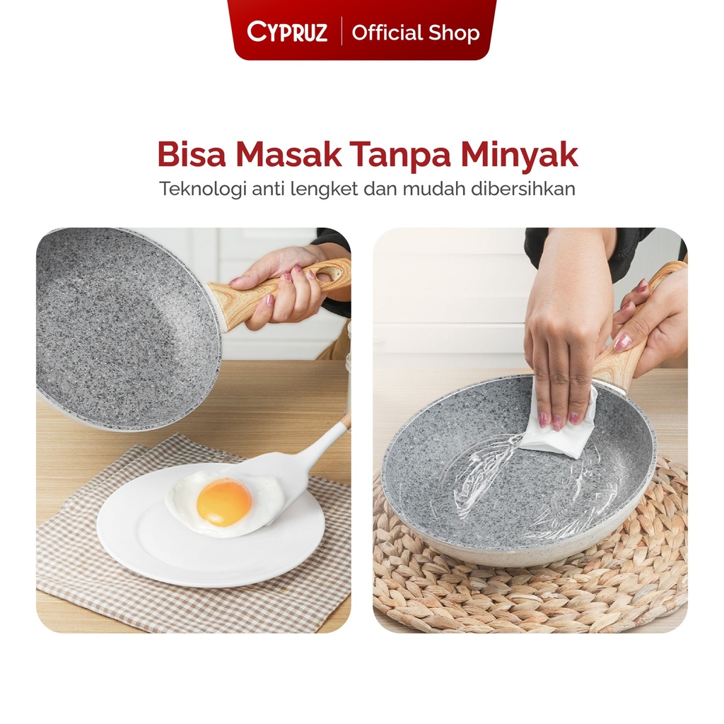 Cypruz WHITE GRANITE Series: Panci BASIC SET 5pcs 6X1