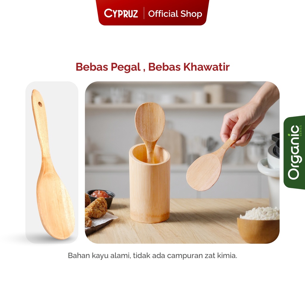 Cypruz Utensil Mahoni: Centong BUNDAR 24/240X1