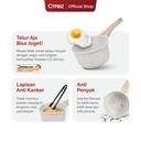 Cypruz White Granite Die Cast Sauce Pan 18cm 6X1