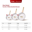 Cypruz White Granite Die Cast Fry Pan
