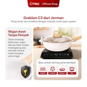 Cypruz WHITE Die Cast Granite Fry Wok 24cm
