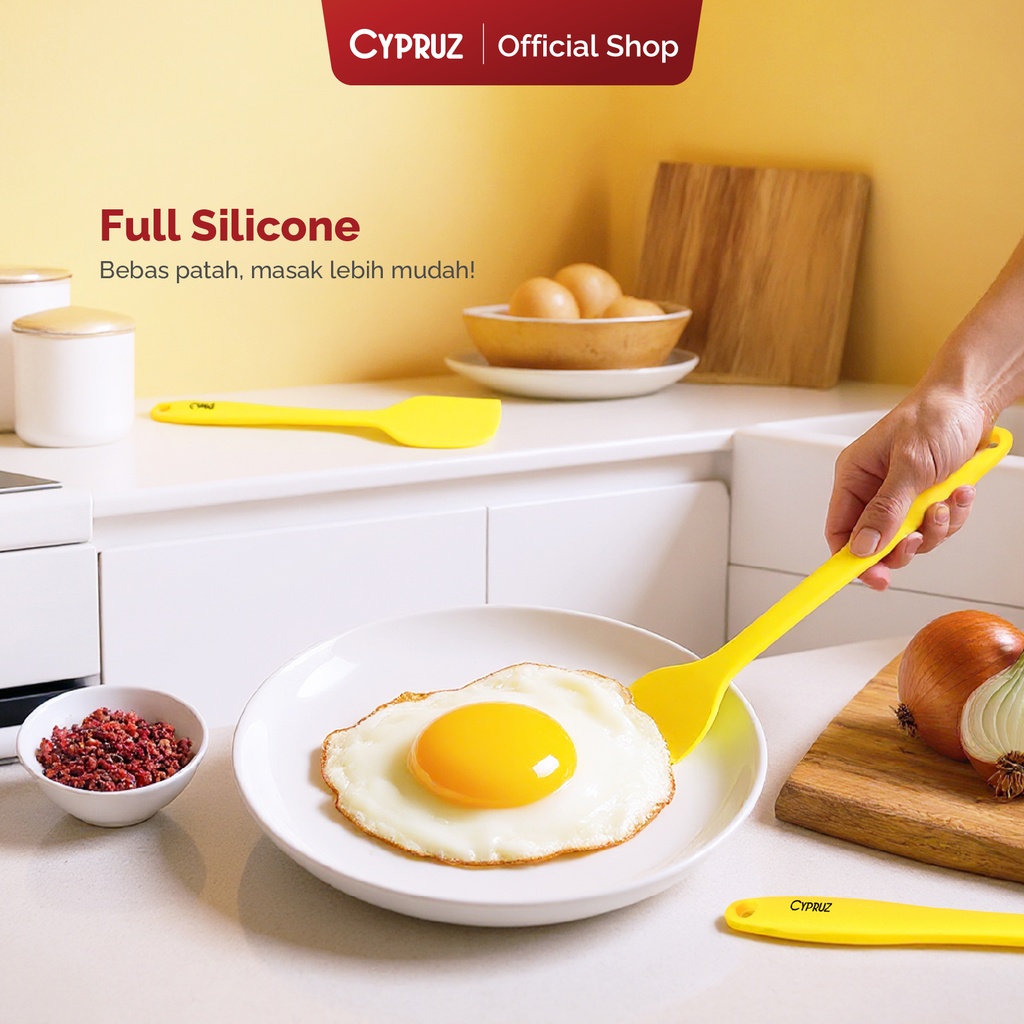 Cypruz Full Silicone Series Spatula Lengkung