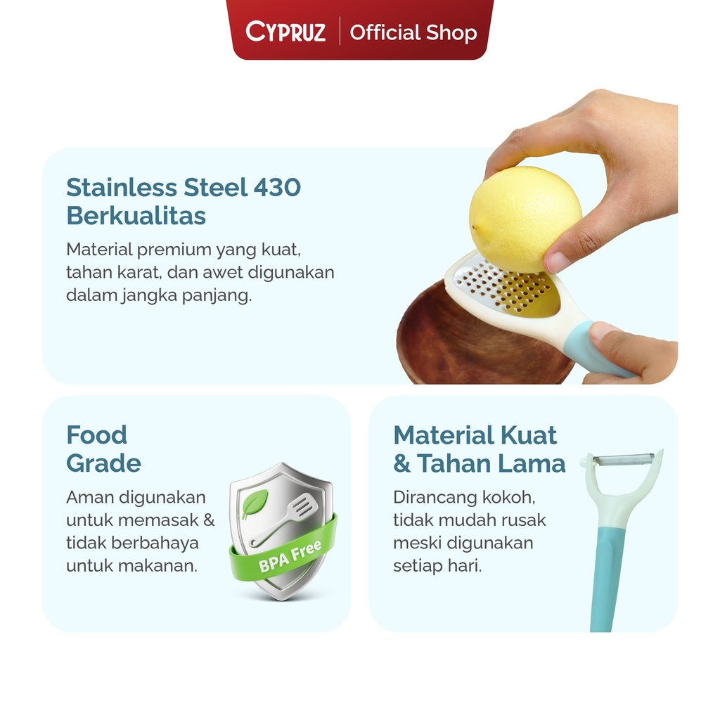 Cypruz Kitchen Gadget Series: Garlic Presser 144X1