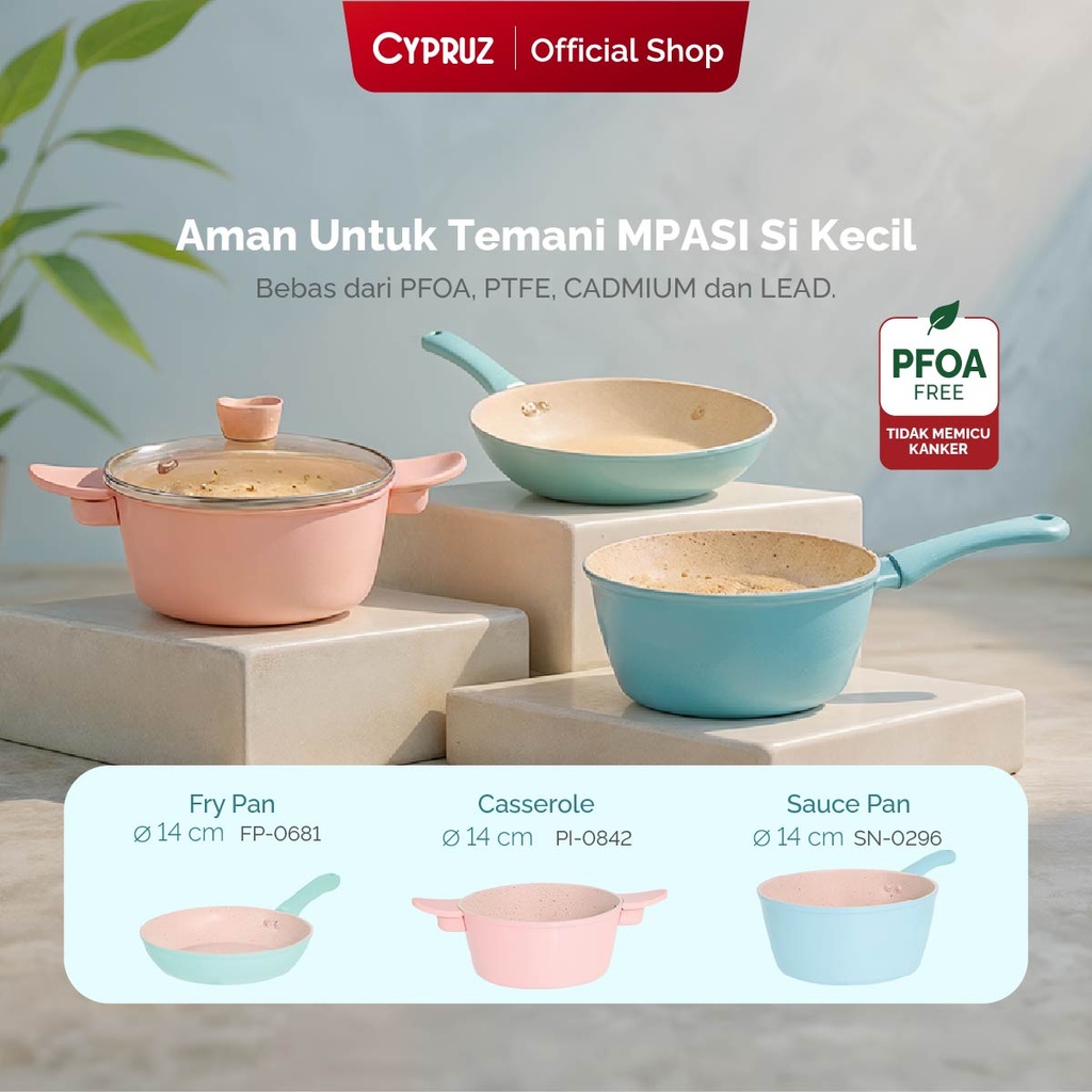 Cypruz Colourful Mini Pan Set:4pcs 6X1