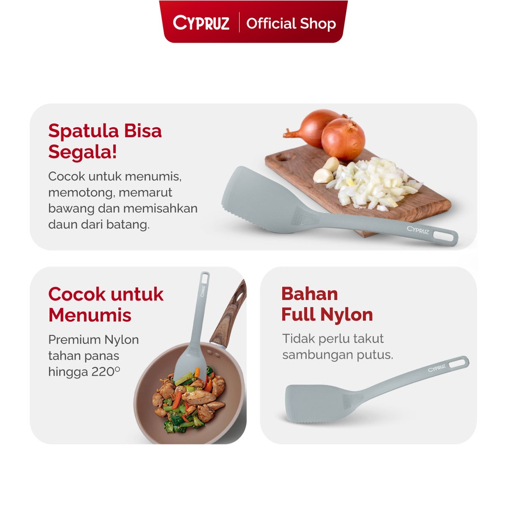Cypruz Nylon Slotted Turner with Grater 96X1