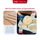 Cypruz Silicone Utensil Set Bergambar: Spatula 3pcs SPRING