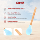 Cypruz Utensil Gg.Bambu+Silicone: Sendok Serving 24/360X1