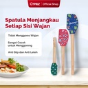Cypruz Silicone Utensil Set Bergambar: Spatula 3pcs SPRING