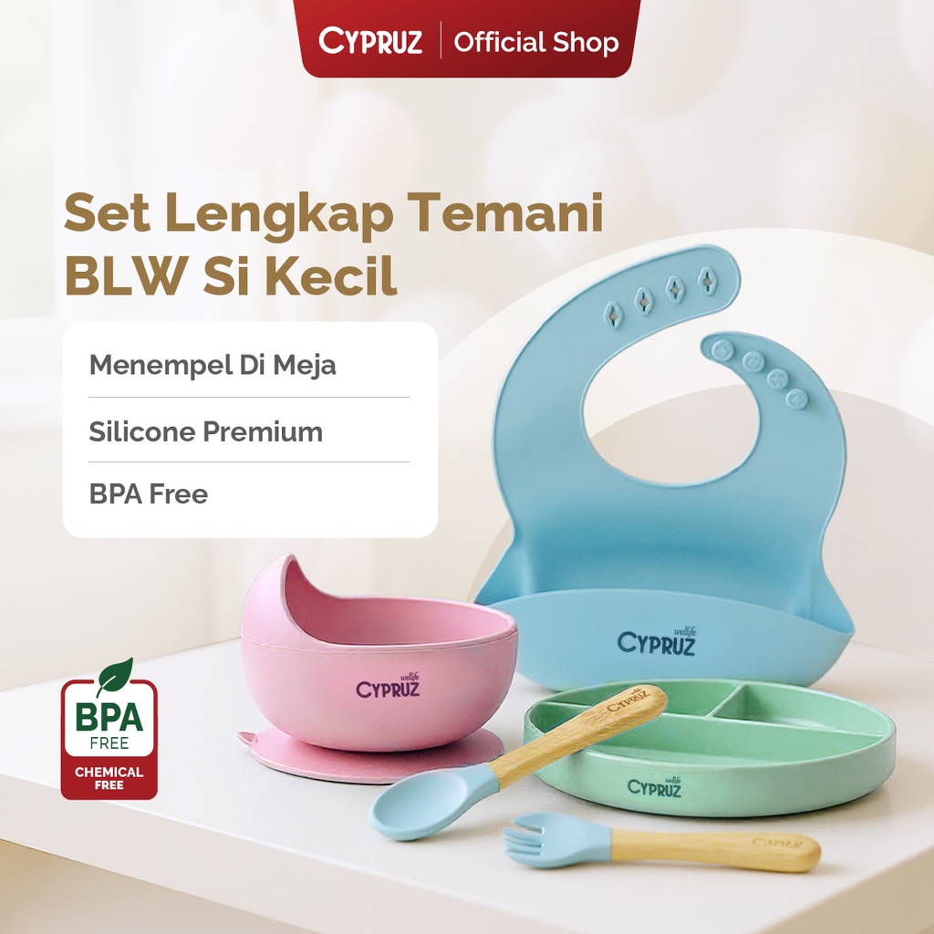 Cypruz Infant Baby Feeding Set:5pcs (PINK) 25X1