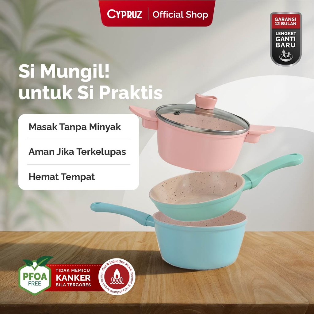 Cypruz Colourful Mini Pan Set:4pcs 6X1
