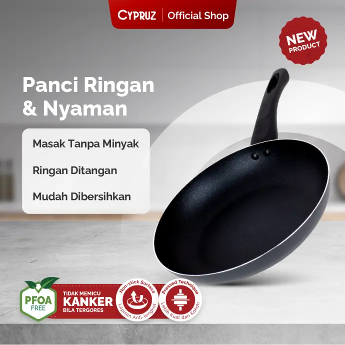 Cypruz Press Fry Pan Ecolite Series  22cm 12X1