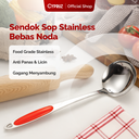 Cypruz Utensil Red Handle Series Ladle Full