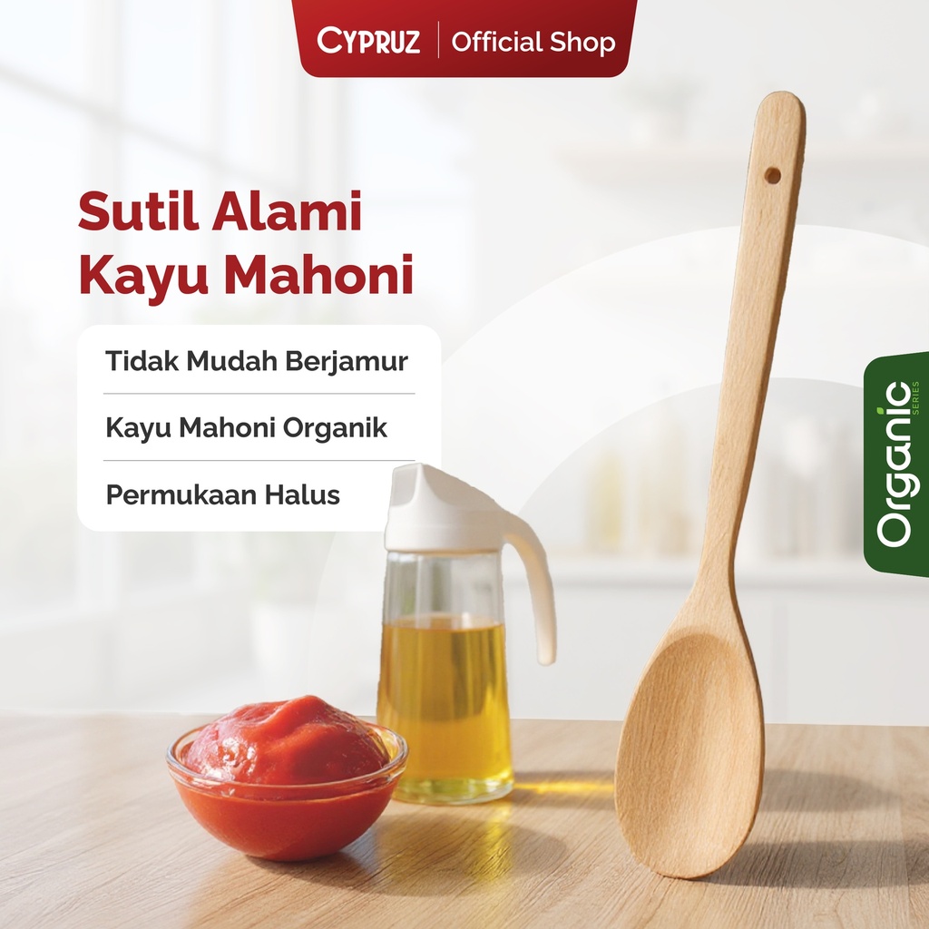 Cypruz Wood Series Mahoni Turner Bundar