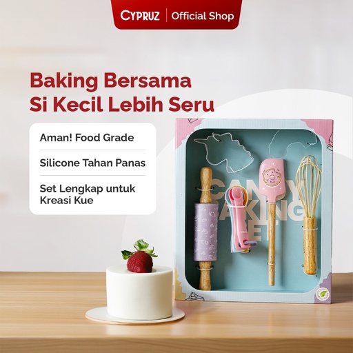 [AK-1112] Cypruz Silicone Utensil Set CANDY: 10pcs
