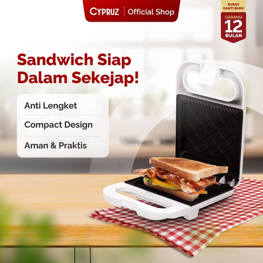 [SW-0001] Cypruz Sandwich Maker 12X1