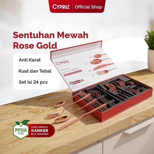 [CY-0712] Cypruz Luxury Cutlery Set:24pcs 12X1