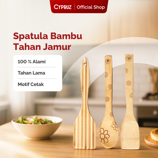 [AM-0737] Cypruz Ladle Bambu BERMOTIF 30x6cm 25/200X1
